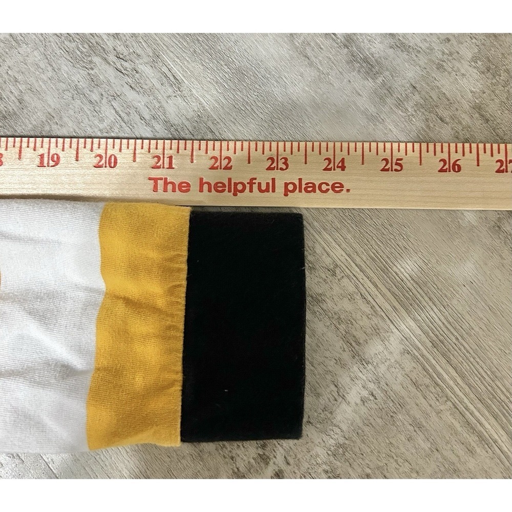 WELCOME Skateboards Yellow & White Stripped Long Sleeve Shirt Medium Relaxed Fit - Picture 7 of 8